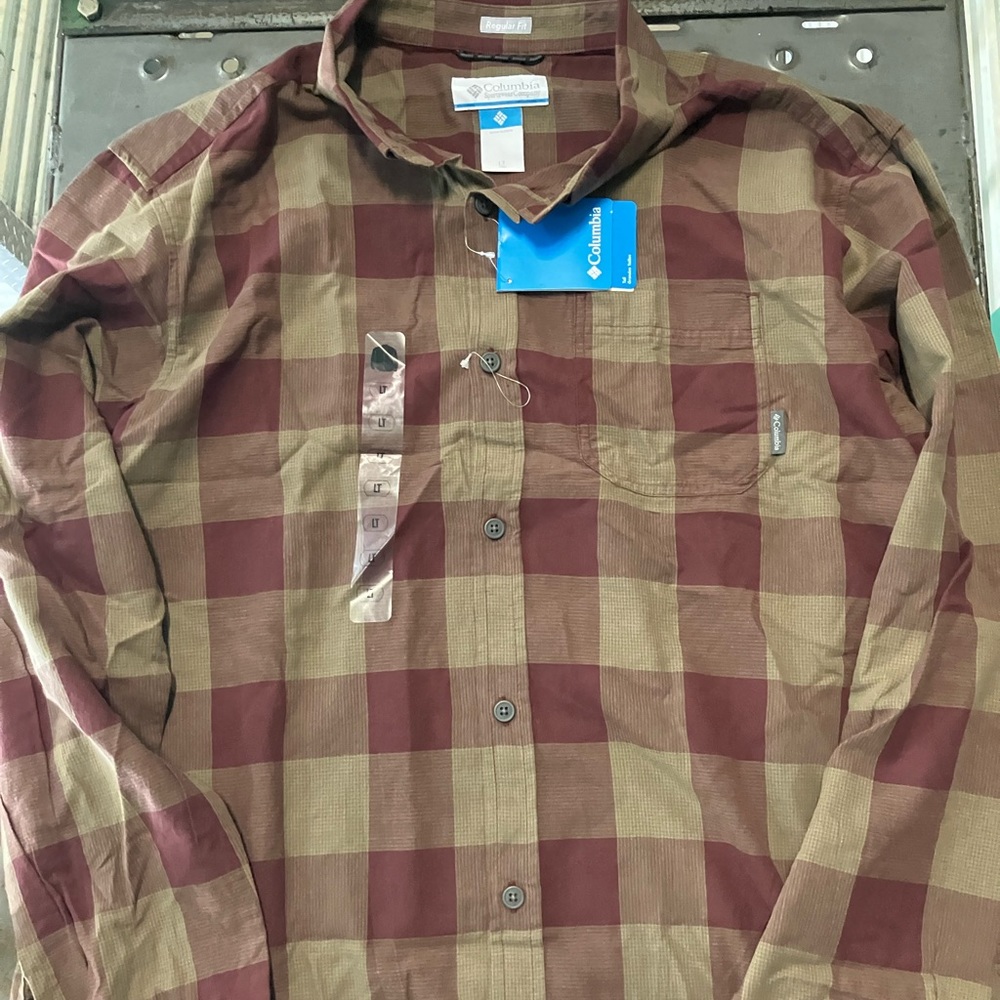Columbia Men Shirt Red Size LT